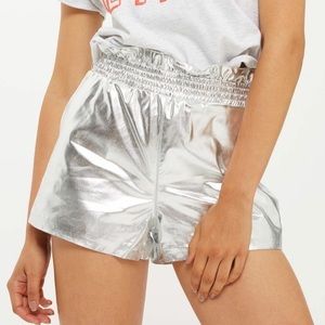 NWT Topshop Statement Silver Shorts